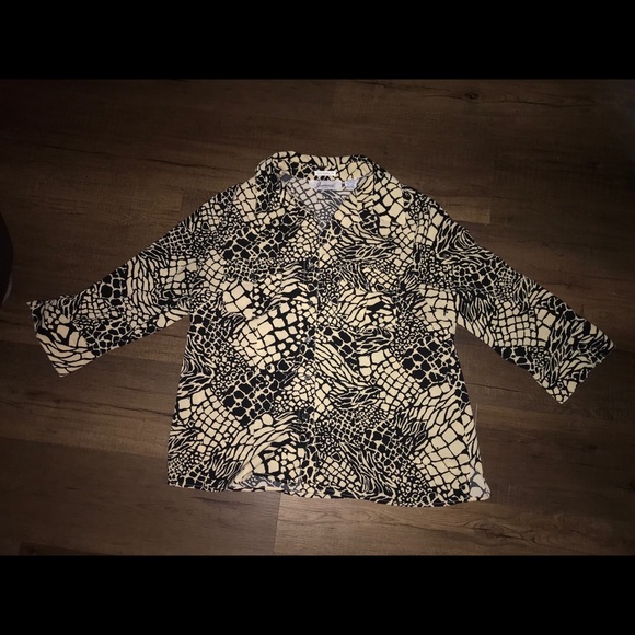 Joanna Petite Button Down Blouse, Size PXL - Picture 1 of 5